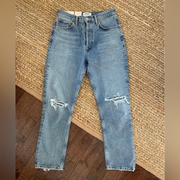 AGOLDE Riley High Rise Straight Crop Jeans 27 - Picture 3 of 3